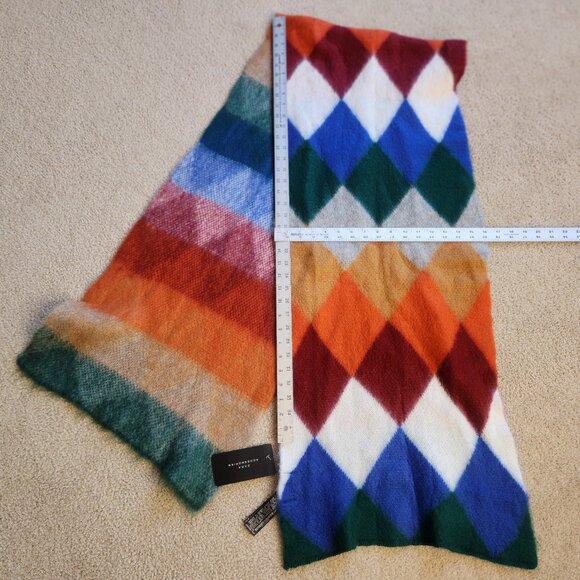 NWT Zara oblong scarf diamond argyle soft thick - Picture 1 of 4